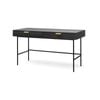 Kina 140cm Black Oak Ripple Slatted Desk