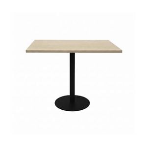 Olg Disc Meeting Table Black Frame Nordic Maple Top 900mm Square