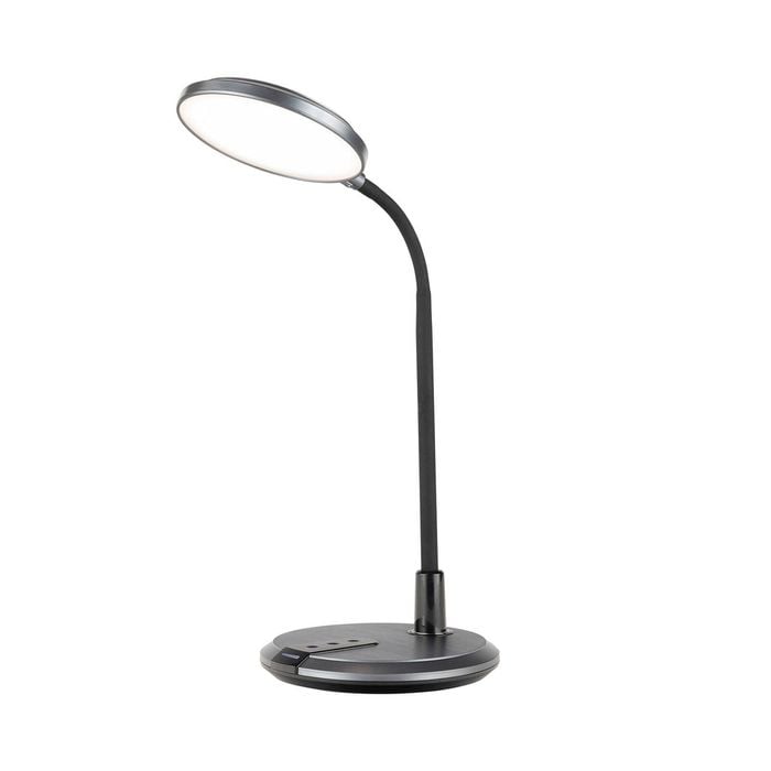 Brilliant 38cm Black Thrive Light Tone Changing LED Desk Lamp