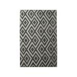 200 x 300cm Charcoal Misurni Diamond Polyester Rug