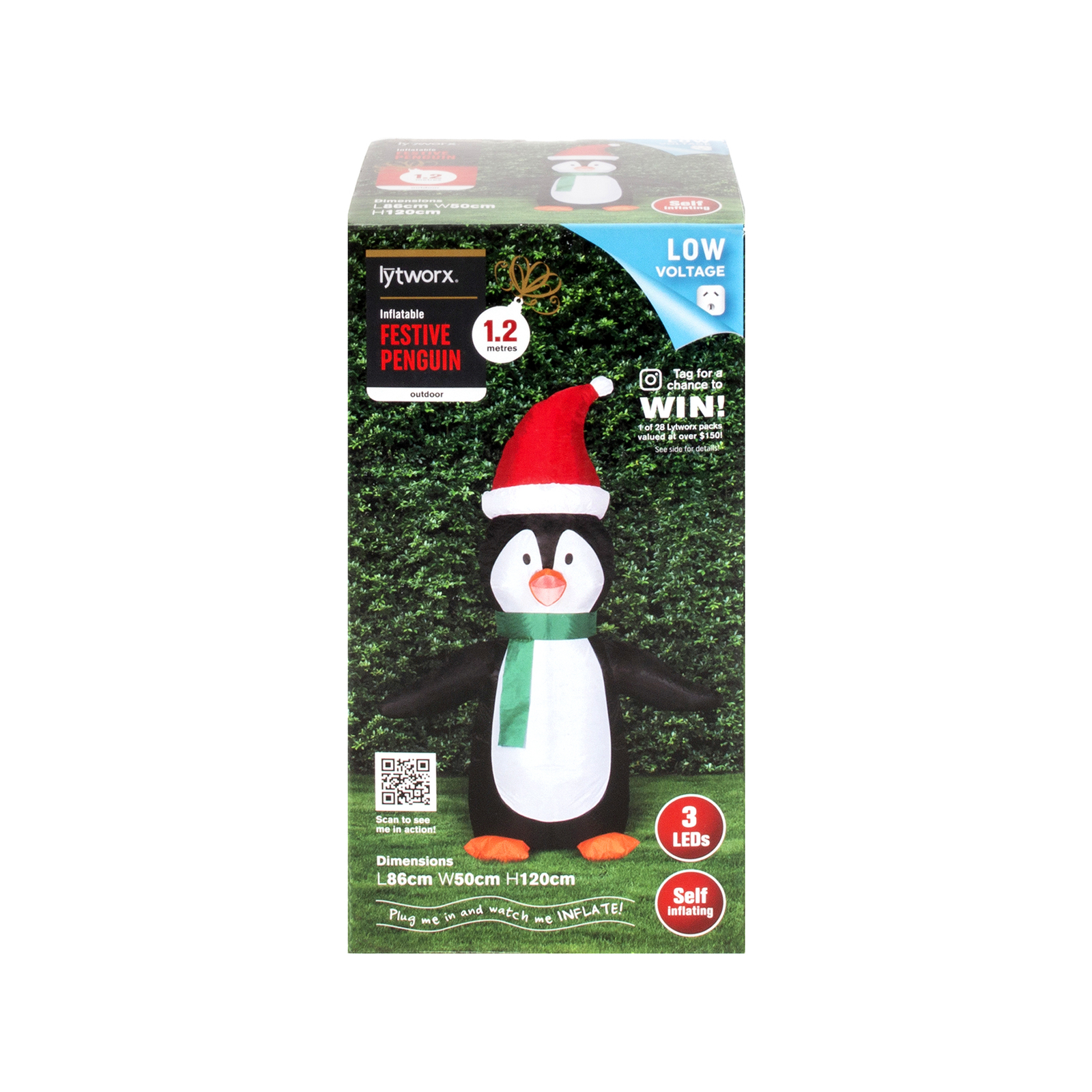 Lytworx 1.2m Inflatable Festive Penguin product image