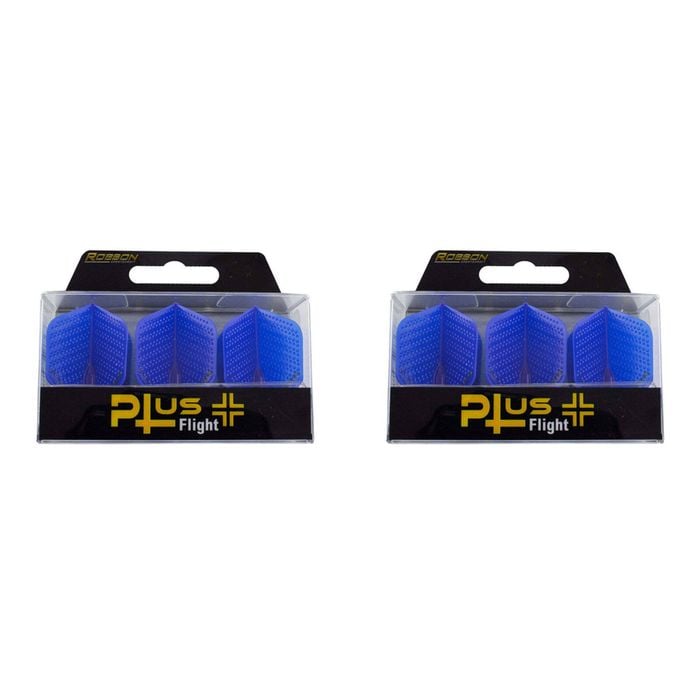 2PK Robson Dimpled Plus Dart Flight Standard Accessory - Black