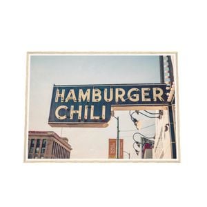 Galrie Delicious Hamburger Chili Fine Art Photography Print, Wood Frame, A0 84 x 119cm (33 x 47inch)