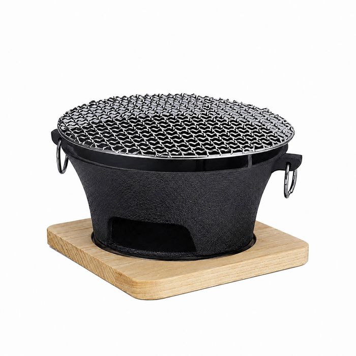 SOGA Medium Cast Iron Round Charcoal Table Grill