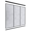 Lugna 2400 x 1801-2700mm Black Mirror Wardrobe Triple Sliding Doors