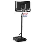 Costway 2.1-2.6m Basketball Hoop Outdoor Basketball Stand System Black