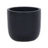 18 x 16cm Black Medium Plain Ceramic Egg Pot