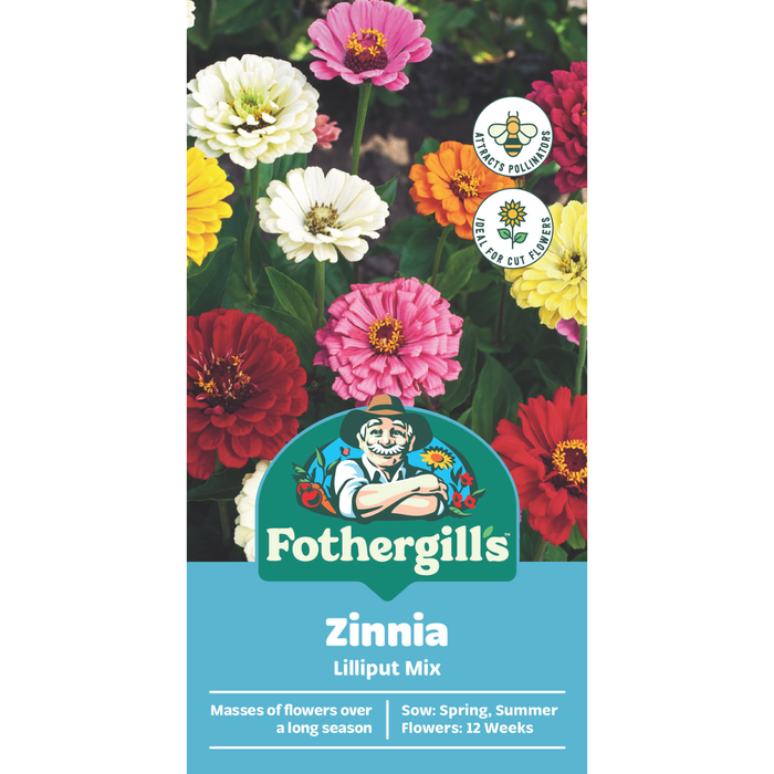 Fothergill's Zinnia Lilliput Mixed Seeds