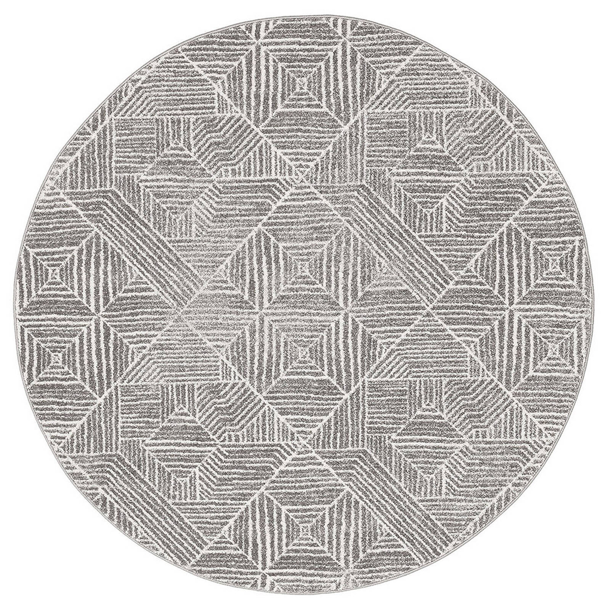 Jaya 457 Silver 150x150cm Round - Small Pet Friendly Power Loomed Rug ...