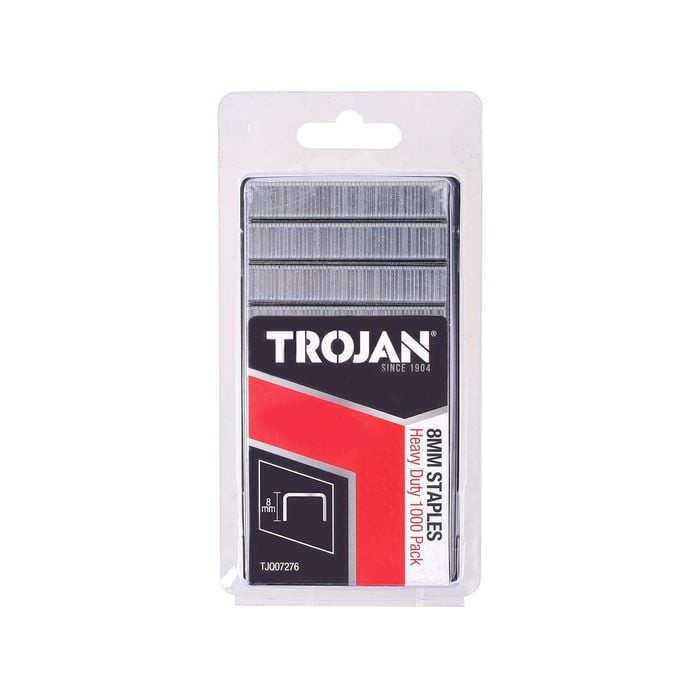 Trojan 8mm Heavy Duty Staples - 1000 Pack