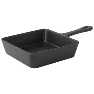 Non-Stick Steak Skillet Square Cast Iron Grill Frying Pan 14cm