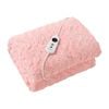 Dreamaker Felix 500gsm Faux Fur Washable Electric Heated Throw Blanket Blush Pink 180 x 200cm | Overheat Protection & Auto-Off