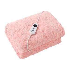 Dreamaker Felix 500gsm Faux Fur Washable Electric Heated Throw Blanket Blush Pink 180 x 200cm | Overheat Protection & Auto-Off