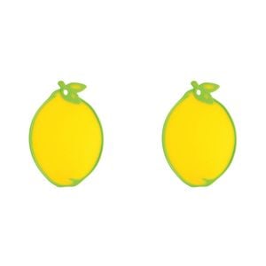 2PK Dexas Cut & Serve Silicone 24x34cm Cutting Board - Lemon