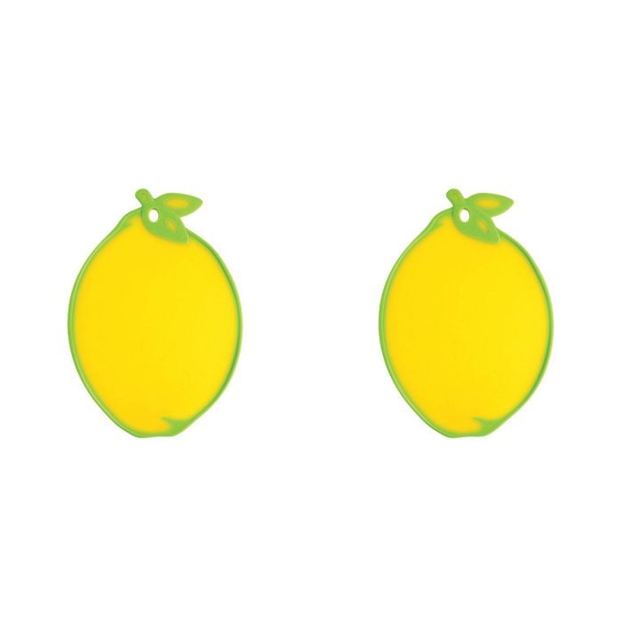 2PK Dexas Cut & Serve Silicone 24x34cm Cutting Board - Lemon