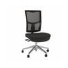 Olg Urban Office Chair No Arms Polished Alloy Base Mesh Back Black Fabric Seat