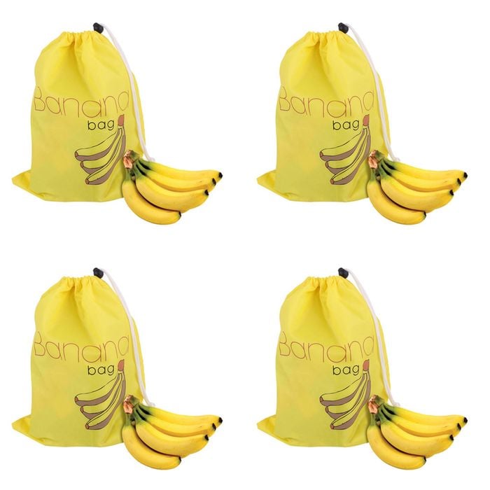 4PK Appetito Banana Bag Home Kitchen Organsiation Cooking Yellow