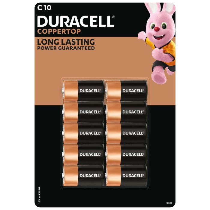 Duracell Coppertop Alkaline C Battery - Pack of 10