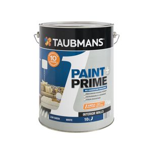 Taubmans 10L White Low Sheen 1 Paint And Prime Paint