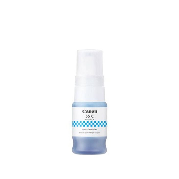 Canon Gi55 Ink Bottle For Gx1060 Gx2060 3K Page Yield - Cyan