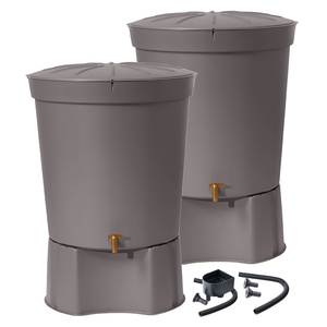 GARANTIA 300L LANZAROTE MINItank x 2 Kit (with Linking Kit, Diverter & Stands) - Grey