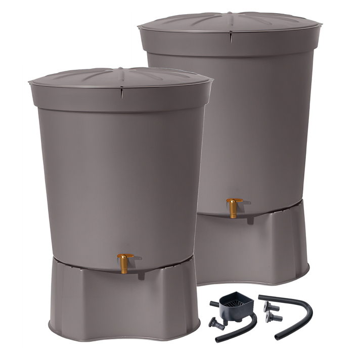 GARANTIA 300L LANZAROTE MINItank x 2 Kit (with Linking Kit, Diverter & Stands) - Grey