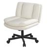 Alfordson Armless Office Chair Boucle White