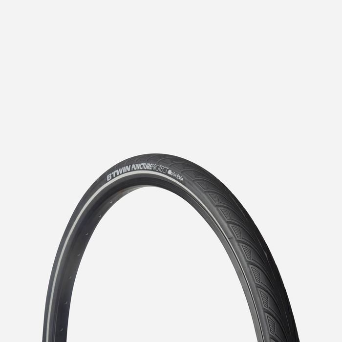 Decathlon - City5 Protect 26x1.75 City Bike Tyre - Etrto 44-559 - Black - One Size
