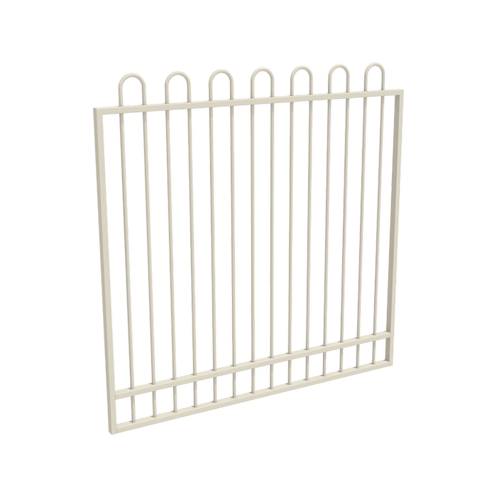 ProtectorAl 1201 - 1500 x 1500mm Surfmist Aluminium Garden Gate Loop Top With Mid Rail