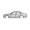Ignite Laser BMW E34 525i Silhouette Metal Wall Art Coated Black 15.7inch/40cm