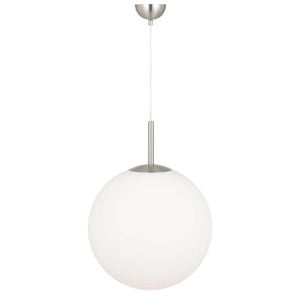 Telbix Bally Modern Pendant Hanging Lamp Light Glass Metal Opal Matt Nickel