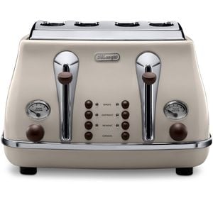 De'Longhi Icona Vintage Beige 4 Slice Toaster