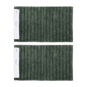 2PK Algodon Polyester Lawson Plush Bath Runner Thyme 50x100cm