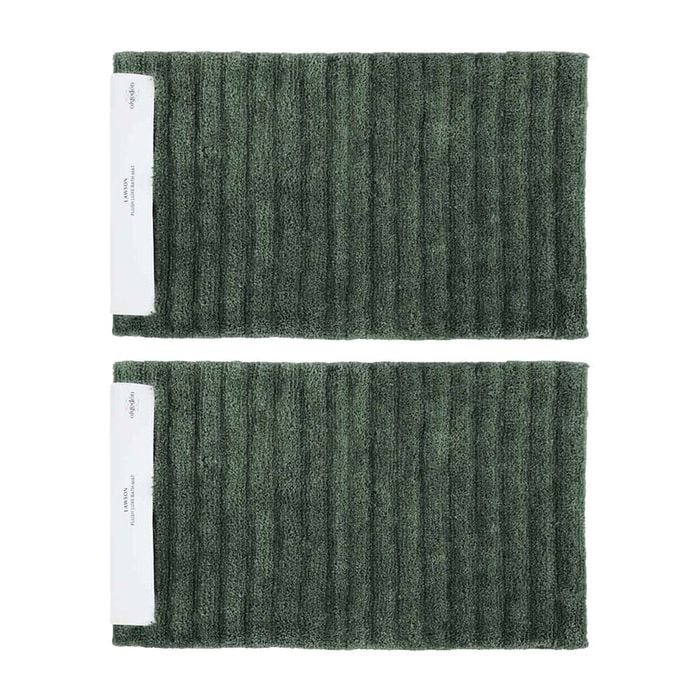 2PK Algodon Polyester Lawson Plush Bath Runner Thyme 50x100cm