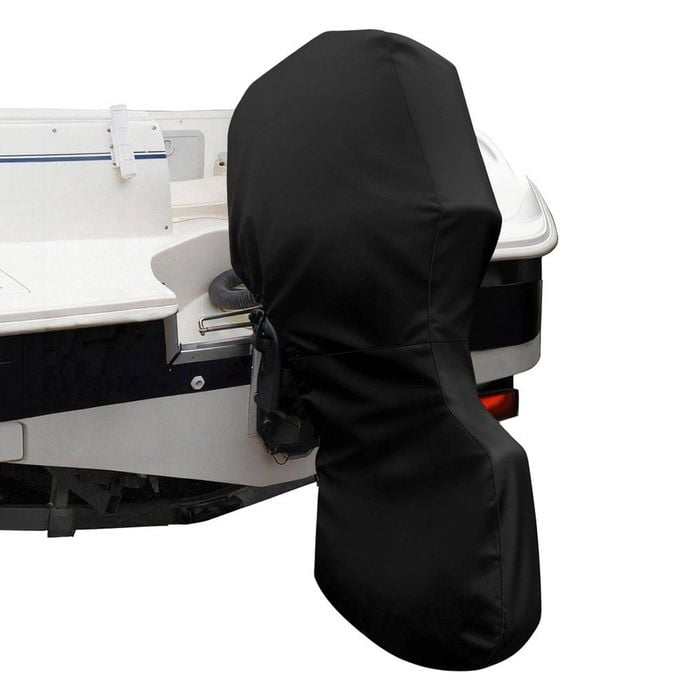 Seamanship Full Outboard Boat Motor Engine Cover 600D Dust Rain Protection 100hp-150hp Black