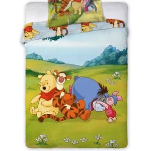 Disney Winnie The Pooh Sunny Meadow Cotton Quilt Cover Set - Toddler Bed Size