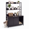 Advwin Cat Litter Box Enclosure Storage Shelves Large Cabinet Cat House Washroom