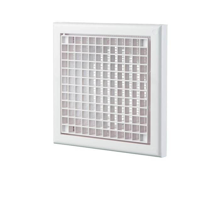 Blauberg 100mm White Square Eggcrate Grille - 100mm