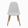 SK Designer Living | Replica Eames DSW Hal Inspired Chair | Fabric & Walnut - Textured Light Grey