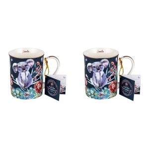 2PK Australian Flora Koala 360ml Coffee Mug New Bone China