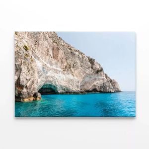 A Cliff with a Body of Water  Print 100% Australian Made 75 x 50cm  (Stretched)