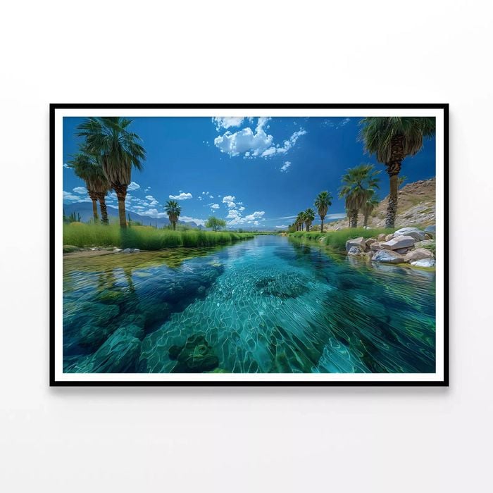 Tropical Island with Trees  Print 100% Australian Made 120x90cm  (Poster)
