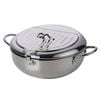Anygleam Stainless Steel Frying Pan with Thermometer – Tempura Pan for Temperature Control
