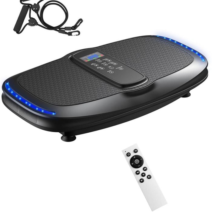 Advwin 80cm Extra-Wide Vibration Platform Exercise Machine with LED Light, 200 Speed, 200kg Capacity