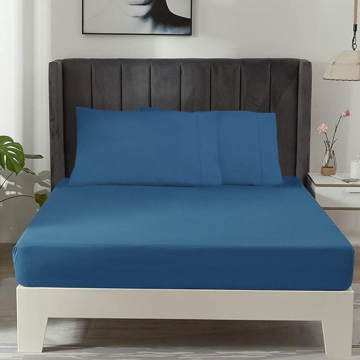 Ramesses 1500TC 100% Egyptian Cotton Fitted Sheet Combo Set |King - Classic Blue