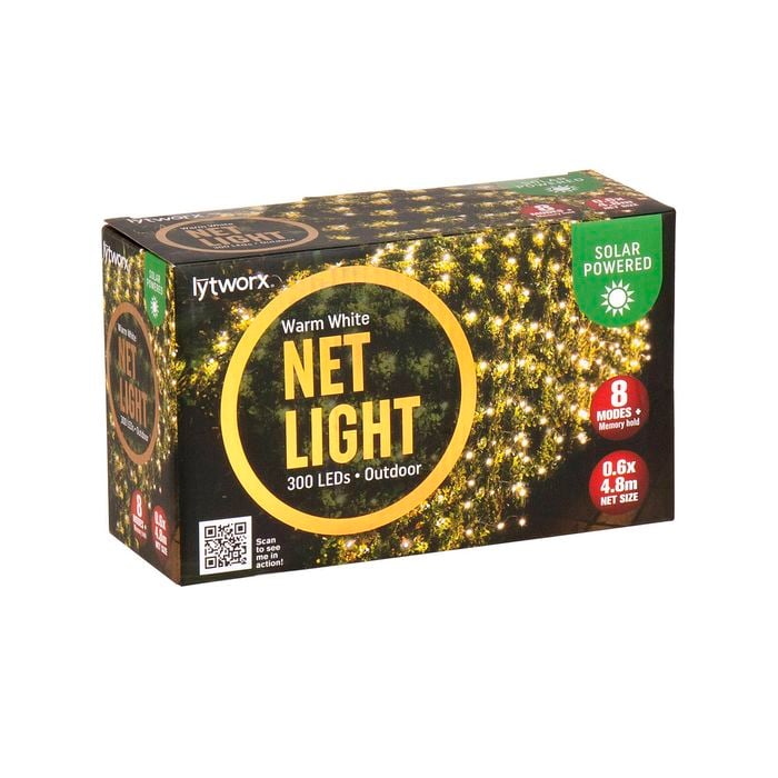 Lytworx Warm White Solar Net Lights - 300 Pack