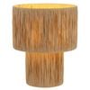 Telbix Nativa Modern Table Desk Lamp Light Metal Raffia Natural Natural