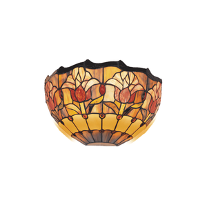 G&g Red Tulip Tiffany Wall Light