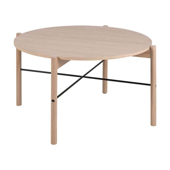 Modern Furniture ANTAL Round Coffee Table 80cm - Oak