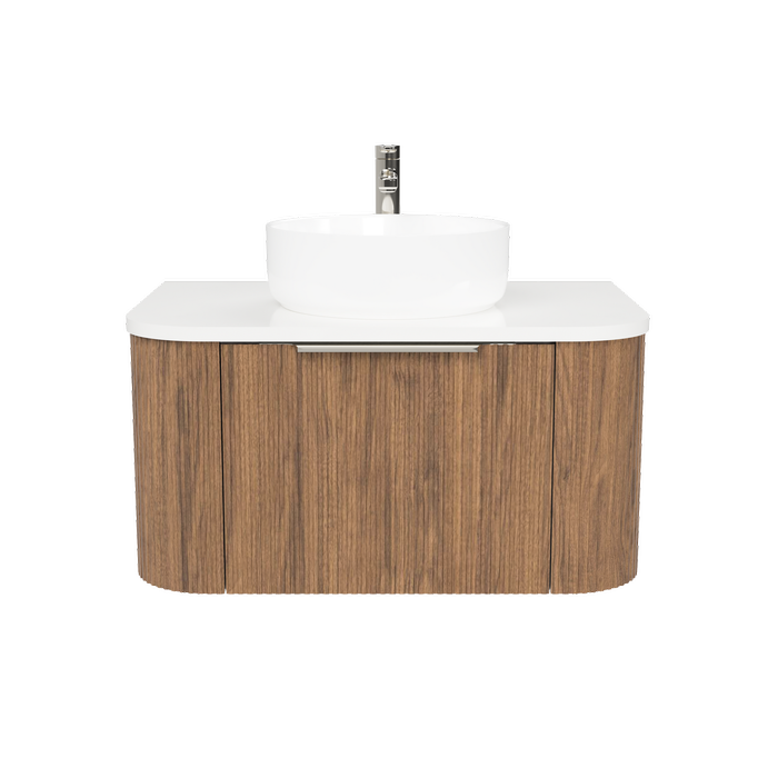 New England Joinery 750mm Throne Centre Basin SilkSurface Top Wall Hung Vanity